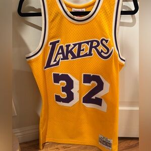 Johnson Laker’s jersey. Mitchell & Ness Yellow and Purple Lakers Jersey